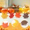 4 PCS Wooden Fall Leaves Decor – Vintage Farmhouse Maple Leaf Block Signs for Thanksgiving Table, Tiered Tray, Shelf, Office & Autumn Harvest Home Decorations